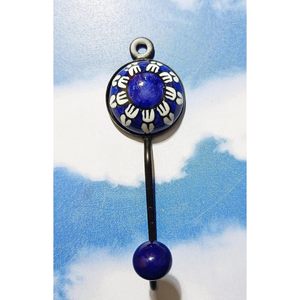 PARIJAT Handicraft Floral Metal Wall Hook Decorative Ceramic Hanging Holder for Coat <b>Keys</b> Bathroom Towel - Product Image 1