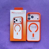 Coque de protection magnétique givrée anti-traces de doigts et anti-chute avec grande fenêtre pour iPhone 18 Pro Max, compatible iPhone 17, 16, 15, 14, 13