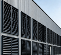 Système de persiennes fixes architecturales personnalisées en Z pour la décoration de façade extérieure, la ventilation, la protection de la vie privée, imperméable, en aluminium