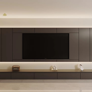 Mueble <span class=keywords><strong>de</strong></span> TV y Mueble <span class=keywords><strong>de</strong></span> Pared <span class=keywords><strong>de</strong></span> Alta Gama con Almacenamiento Oculto, Mismo Acabado que los Armarios, para Compradores B2B - Product Image 1