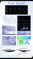 Autoradio Lecteur Multimédia pour Audi A4L A4 B9 A5 2016-2020 Écran Ultra-Fin 12.3'' Système Linux Navigation GPS Stéréo CarPlay