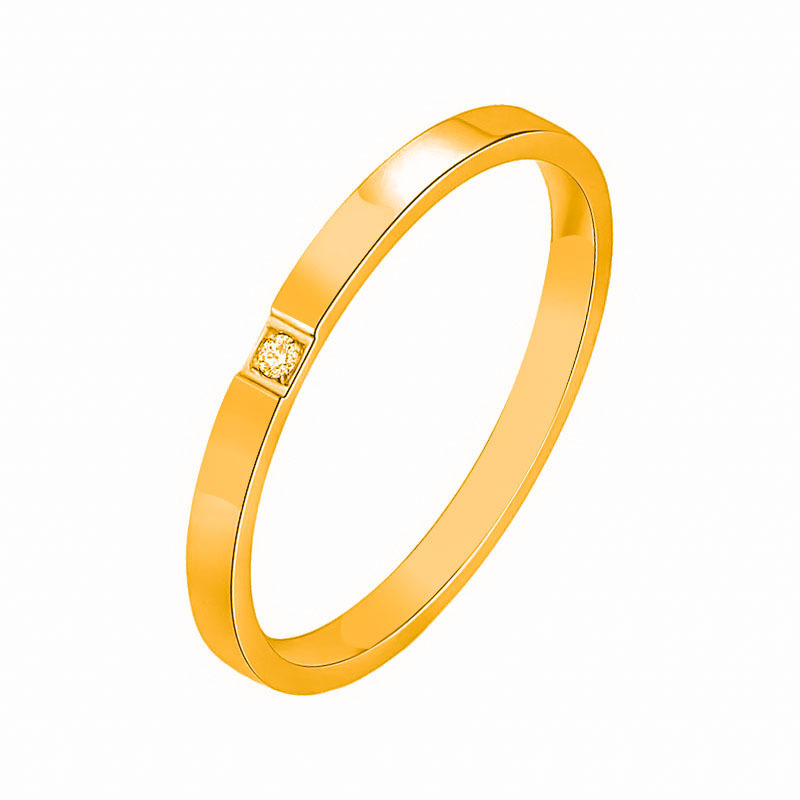 Anello in oro 2mm-diamante
