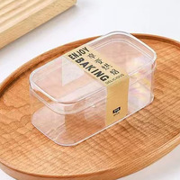 MOQ 40 Sets Boîte d'Emballage en Plastique Dur Transparent PS 12*6*5cm pour Tiramisu, Biscuits Faits Main, Canneberges et Gâteaux aux Fruits