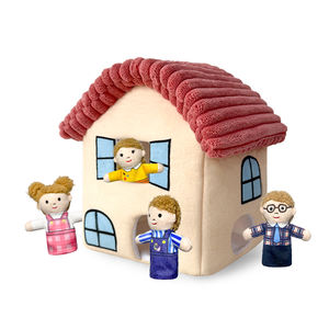 Jouet d'animal en peluche de marionnette de doigt de série de famille noire faite sur commande de haute qualité pour la représentation dramatique - Product Image 2