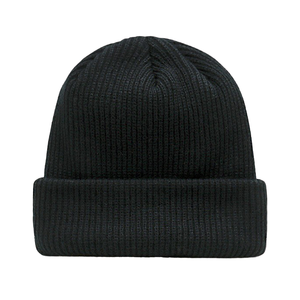 2025 all'ingrosso Unisex Logo personalizzato di alta qualità tinta unita tinta unita tinta unita cappello invernale berretto in acrilico lavorato a maglia con risvolto - Product Image 5