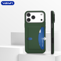 Étui portefeuille en cuir véritable VAWI L138 pour iPhone 17 Pro, coque antichoc en gros pour iPhone 13 à 17 Pro Max