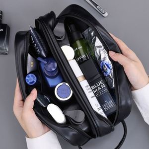 IStapromo Gifts Trousse de toilette imperméable portable pour homme, trousse de toilette en cuir pour rasage, trousse de toilette personnalisée avec logo, trousse de toilette Dopp - Product Image 5