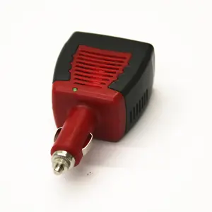 Inversor de energia portátil para carro, mini inversor de energia portátil para carro com entrada para cigarro 12v 220v 75w dc/ac