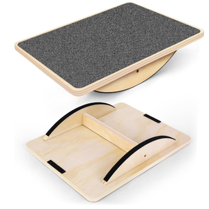Planche d'équilibre professionnelle moderne en bois pour la thérapie physique et la posture debout - Product Image 1