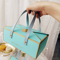 New Fashion Großhandel benutzer definierte mehrfarbige Praline süße Verpackung Geschenk boxen mit Griff Hochzeit Candy Geschenk box