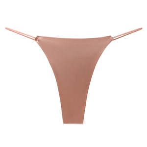 Sous-vêtements populaires pour femmes, string sans couture à fines bretelles, taille mi-haute, séchage rapide, pantalon de <span class=keywords><strong>yoga</strong></span> une pièce, triangle - Product Image 1