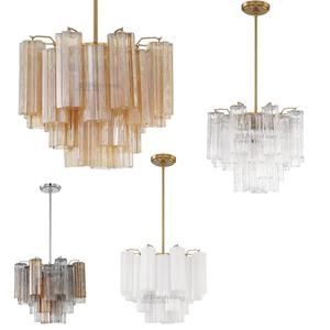 Роскошная современная розовая люстра из муранского стекла с эффектом дымчатого стекла, разноцветная, в стиле ар-деко, подвесные светильники для гостиной и спальни - Product Image 6