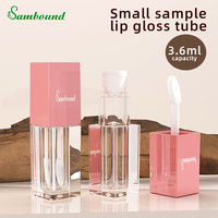 Tubes de gloss à lèvres personnalisés et boîte d'emballage, tube de gloss à lèvres rose avec applicateur, tube de gloss à lèvres à étiquette privée