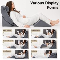 Werkseitige Lieferung 4 PCS Filler Mehrzweck-Bettlücken-Kopfteil Dreieckiges Memory Foam-Bettkeil kissen