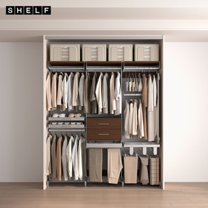 Armadio Moderno Autoportante in Acciaio SHELF - Ecologico, Salvaspazio, Facile da Montare, per Appartamenti, Camere da Letto, Soggiorni, Grande Capacità - Product Image 2