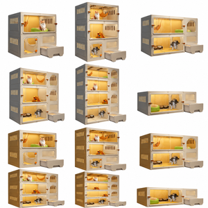 Villa <span class=keywords><strong>pour</strong></span> <span class=keywords><strong>chat</strong></span> intégrée <span class=keywords><strong>avec</strong></span> <span class=keywords><strong>toilette</strong></span> intégrée, style <span class=keywords><strong>tiroir</strong></span>, cage d'intérieur multi-niveaux, grande <span class=keywords><strong>maison</strong></span> et condo DIY <span class=keywords><strong>pour</strong></span> chats - Product Image 6