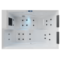Baignoires de spa Jaccuzie de conception moderne pour l'extérieur chaud petit rectangle et fonction de massage capacité de 2 personnes