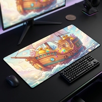 Tapis de souris de jeu Anime Treasure Ship XXL, tissu micro-tissé doux, antidérapant, pour le jeu et le bureau