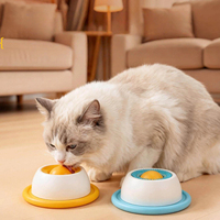 Bol Rotatif 360° Anti-Glouton Écologique en ABS de Qualité Alimentaire, Jouet Automatique à Lécher pour Chats et Chiens - Soulagement de l'Anxiété et de l'Ennui