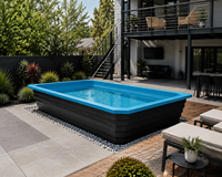 Coque de piscine en fibre de verre sur mesure, revêtement de piscine composite préfabriqué pour piscine conteneur, vente en gros directe d'usine