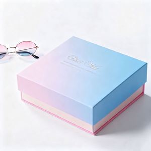 Petite boîte à bijoux coulissante en velours rose de luxe, logo personnalisé, rigide, pour bracelets, bagues, boucles d'oreilles, gaufrage pour emballage cadeau - Product Image 1