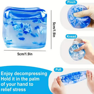 Mainan Sensorik Super Solid Squeeze Unisex 3+ Tahun Anak-anak Penghilang Stres Berbagai Warna Biru Es Batu Maltosa Mainan Promosi - Product Image 2