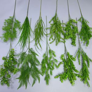 Shangyi Artificial Green Plants 30cm-100cm Spray Painted Plastic Bouquet Wedding Decorations - Product Image 1