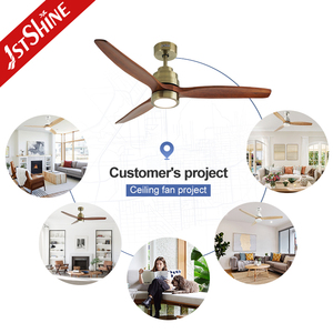 1stshine Ventilateur de Plafond Style Europe 52 Pouces en Bois Massif Décoratif Led Ventilateur de Plafond avec Lumière et Télécommande - Product Image 5