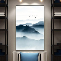 Paysage montagne peinture toile Art navire affiche murale image chambre décor peinture à l'huile sur toile affiches impression image d'art