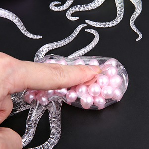 Jouet anti-stress pieuvre transparent à billes, tentacules extensibles, super solide, tactile, pour soulager l'anxiété des enfants - Product Image 3