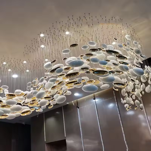 Luminaires modernes en verre Hotels Villas Salons Led Lustres de luxe personnalisés en forme d'œuf - Product Image 1