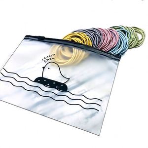 กระเป๋าเครื่องสำอางพลาสติกใสขนาดเล็กแบบมีเชือกผูก ป้องกันความชื้น พิมพ์ลายสกรีนตามสั่ง - Product Image 3