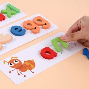 Nuevo Producto 2025, Juguete Educativo de Madera para Niños de 2 a 4 Años, Rompecabezas Cognitivo de Letras Inglesas para Aprender a Escribir - Product Image 5