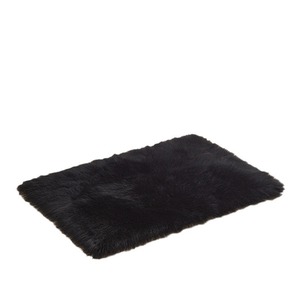 Alfombra de imitación de lana de color sólido, rectangular, antideslizante, lavable a máquina, para dormitorio o sala de estar. - Product Image 4