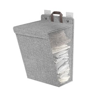 Panier à linge pliable en maille de polyester, multifonctionnel, écologique, durable, organisateur suspendu pour salle de bain, rangement pour vêtements sales