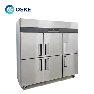 Congelador Vertical de Acero Inoxidable de Gran Capacidad con 6 Puertas, Refrigerador Comercial para Cocina, Nuevo Modelo 2025 - Product Image 4