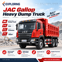 Camion benne lourd JAC Gallop 6x4 400HP pour la construction et le transport de sable