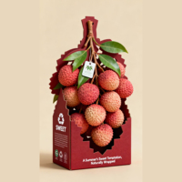 Creatieve 3D fruitvormige milieuvriendelijke golfkartonnen dozen met sleuven |   Op maat gemaakte gesneden mango-kersen snack geschenkverpakking |   Matte OEM