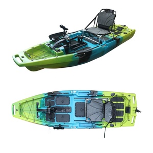 Kayak modulaire à hélice de 9 pieds pour 1 personne, canoë de mer pour la pêche, bateau en plastique HDPE, kajak avec moteur - Product Image 6