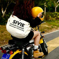 Sac messager en toile, sac à bandoulière en toile, grande capacité, sac bandoulière décontracté pour les trajets quotidiens, logo personnalisé disponible
