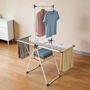 Séchoir à linge pliable à ailes pour balcon, séchoir à linge anti-rouille, séchoir à linge peu encombrant avec barre de suspension - Product Image 1