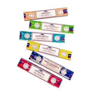 Bâtons d'<span class=keywords><strong>encens</strong></span> India Sai Baba SATYA Truth à base de bambou, Nagchampa, naturels, faits à la main, aromathérapie, purification de l'espace, en boîte - Product Image 1