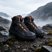 Chaussures de pêche à la mouche en feutre à pointes avec semelle en caoutchouc, bottes de pêche à forte adhérence avec œillets antirouille pour pêcheurs, pêche à la truite en rivière