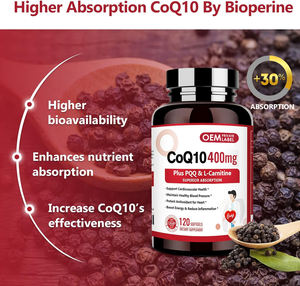 Oem Özel Etiketli CoQ10 Omega-3 L-Karnitin Pqq Yüksek Emilimli Bioperine Antioksidan Kalp Beyin Yetişkinleri İçin Gıda Sınıfı Destekler - Product Image 2