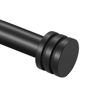 Barra de cortina de ventana única resistente negra superventas diseño moderno con mancuernas decorado las ventanas de la sala de estar - Product Image 2