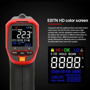 ترمومترات رقمية بالأشعة تحت الحمراء 303d + ترمومترات صناعية غير تلامس ليزر Gun -32 ℃-1.8 ℃-℃ عقد البيانات - Product Image 4