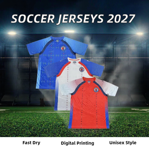 Camisetas de Fútbol al por Mayor 2027 Unisex Deportivas de Manga Corta de Alta Calidad de Secado Rápido 100% Poliéster I Love See Haiti Football - Product Image 2