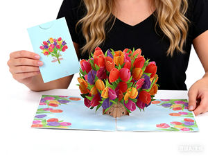Creative <b>Gift</b> for Wife Girlfriend <b>Mother</b> <b>Birthday</b> Card Get Well Thank You Anniversary Paper 3D Flower Pop Card UV Printed Matte - Product Image 3