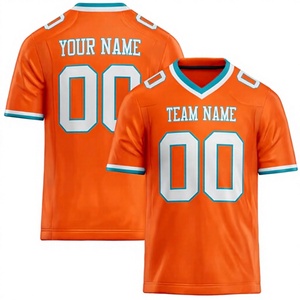 Camiseta de Fútbol Personalizada Naranja para Hombre, Transpirable, de Poliéster, con Impresión por Sublimación, Nombre del Equipo, Número, BLOODLINE OEM, Fusión sin Costuras - Product Image 2
