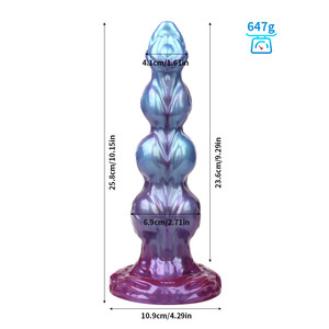 Dildo Alien en Silicone, Forme Monstrueuse Fantaisie, Texturé et Nervuré, avec Ventouse, Jouet Sexuel Étanche pour Femmes et Hommes, Usage Anal, Adulte - Product Image 2